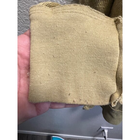 We The Free Loose Knit Cowl Neck Sweater Large Yellow Cotton/Polyester Womens - Picture 5 of 10